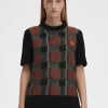 Glitch Tartan Knitted Women’s Tanks Glitch Tartan Knitted Women’s Tanks