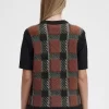 Glitch Tartan Knitted Women’s Tanks Glitch Tartan Knitted Women’s Tanks