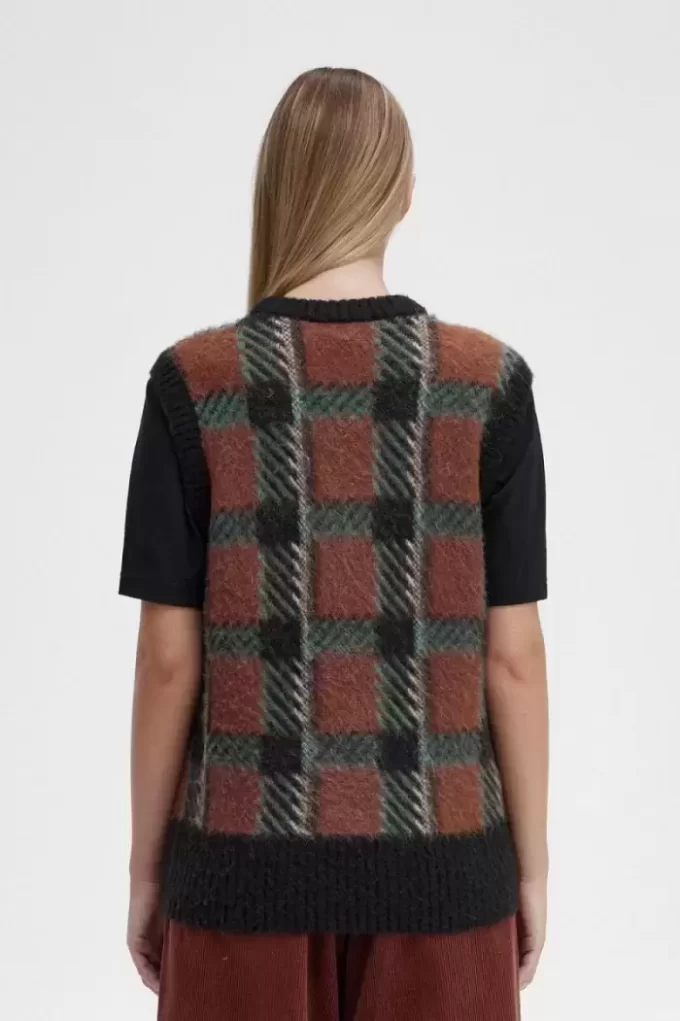 Glitch Tartan Knitted Women’s Tanks Glitch Tartan Knitted Women’s Tanks