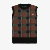 Glitch Tartan Knitted Women’s Tanks Glitch Tartan Knitted Women’s Tanks
