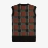 Glitch Tartan Knitted Women’s Tanks Glitch Tartan Knitted Women’s Tanks