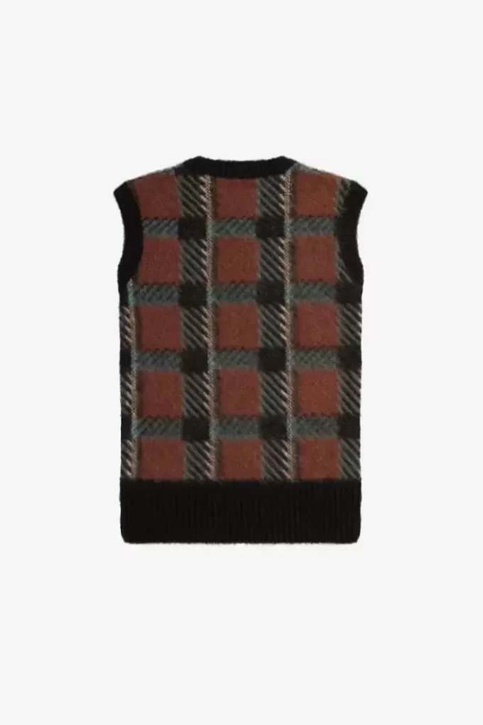 Glitch Tartan Knitted Women’s Tanks Glitch Tartan Knitted Women’s Tanks