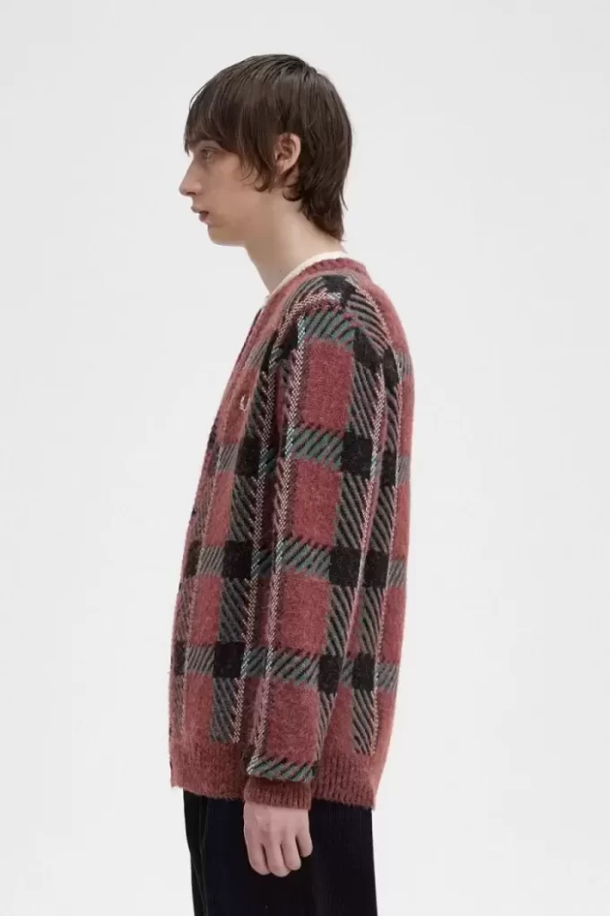 Glitch Tartan Men’s Cardigan Glitch Tartan Men’s Cardigan