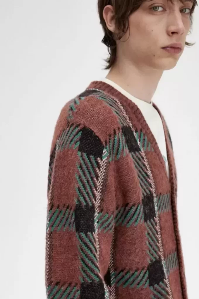 Glitch Tartan Men’s Cardigan Glitch Tartan Men’s Cardigan