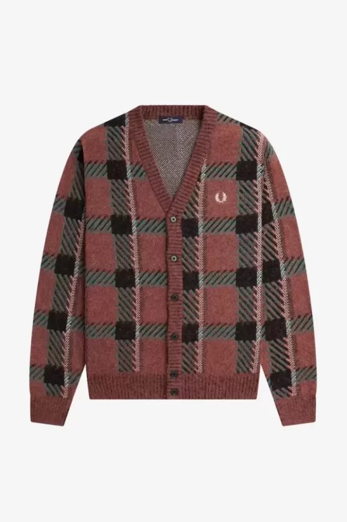 Glitch Tartan Men’s Cardigan Glitch Tartan Men’s Cardigan