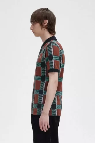 Glitch Tartan Men’s Polo Shirt Glitch Tartan Men’s Polo Shirt