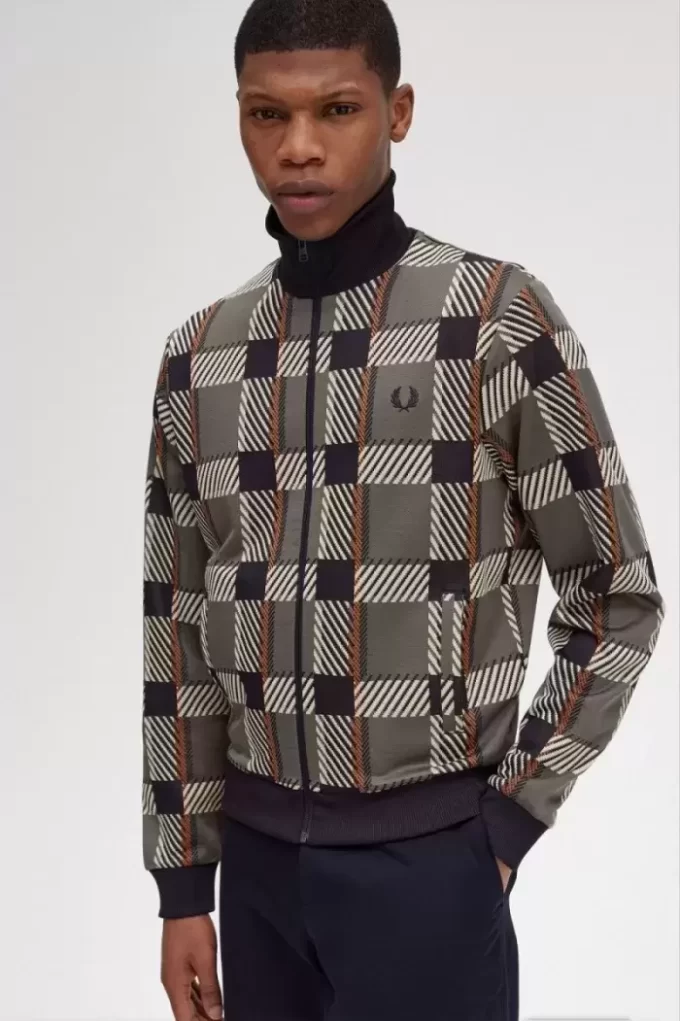 Glitch Tartan Men’s Track Jackets Glitch Tartan Men’s Track Jackets