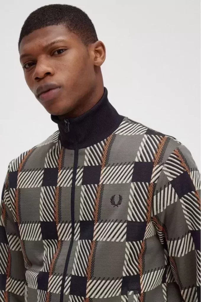 Glitch Tartan Men’s Track Jackets Glitch Tartan Men’s Track Jackets