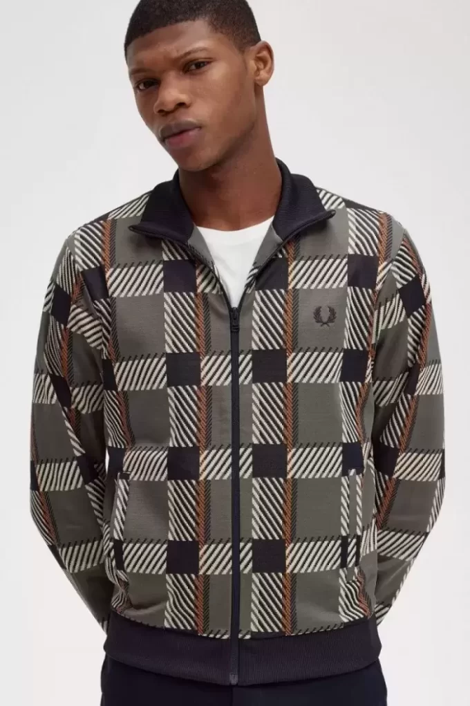 Glitch Tartan Men’s Track Jackets Glitch Tartan Men’s Track Jackets