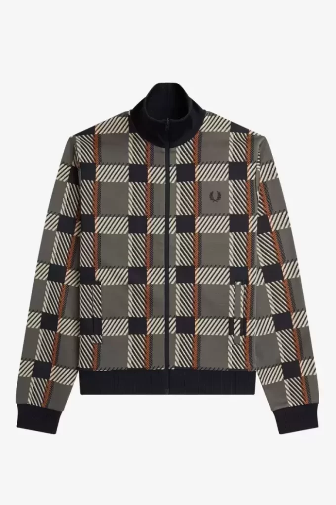 Glitch Tartan Men’s Track Jackets Glitch Tartan Men’s Track Jackets