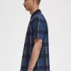 Glitch Tartan Zip Neck Men’s Polo Shirt