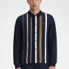 Gradient Stripe Long Sleeve Men’s Polo Shirt Gradient Stripe Long Sleeve Men’s Polo Shirt