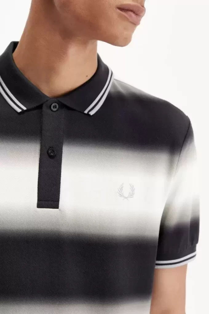 Gradient Stripe Men’s Polo Shirt Gradient Stripe Men’s Polo Shirt