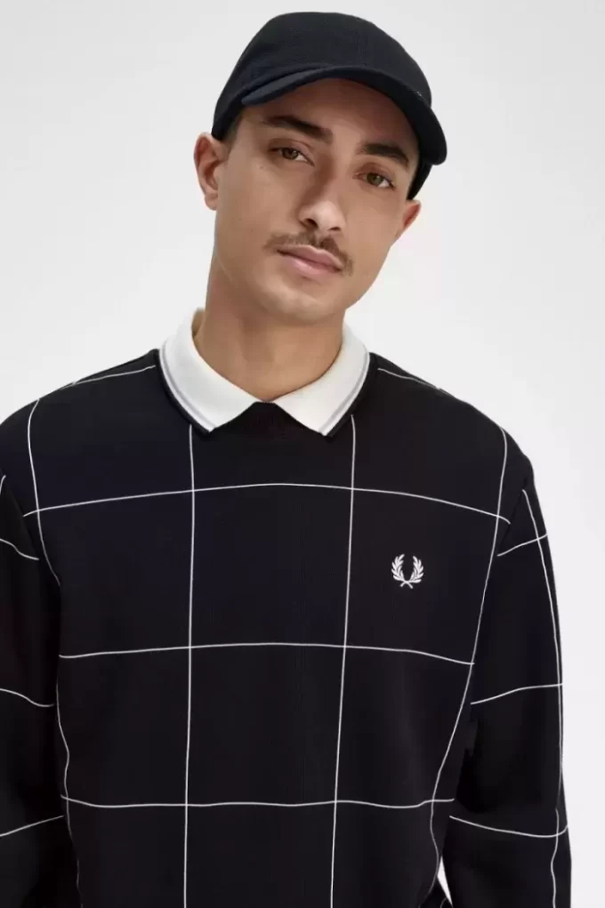 Grid Detail Men’s Sweatshirts