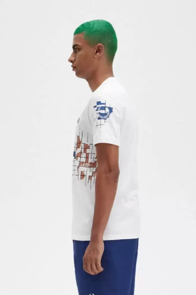 Grid Print Men’s T-Shirt Grid Print Men’s T-Shirt
