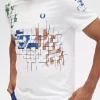 Grid Print Men’s T-Shirt Grid Print Men’s T-Shirt