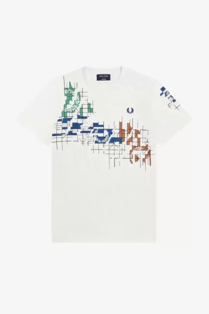 Grid Print Men’s T-Shirt Grid Print Men’s T-Shirt