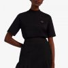 High Neck Badge Detail T Shirts
