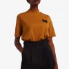 High Neck Badge Detail T Shirts