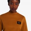 High Neck Badge Detail T Shirts