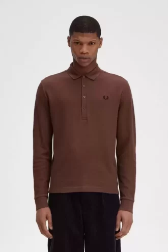 Honeycomb Cotton Long Sleeve Men’s Polo Shirt Honeycomb Cotton Long Sleeve Men’s Polo Shirt