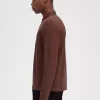 Honeycomb Cotton Long Sleeve Men’s Polo Shirt