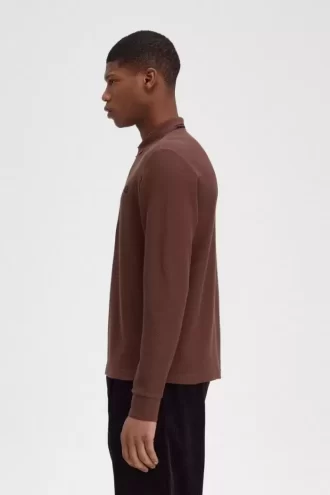 Honeycomb Cotton Long Sleeve Men’s Polo Shirt Honeycomb Cotton Long Sleeve Men’s Polo Shirt