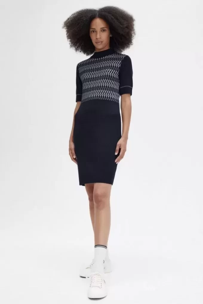 Jacquard Knitted Women’s Dress