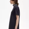 Jacquard Trim High Neck Women’s T-Shirt