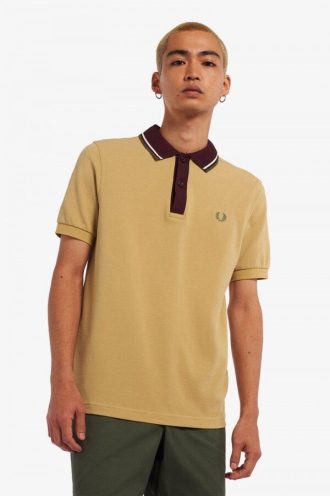 Knitted Collar Polo Shirts