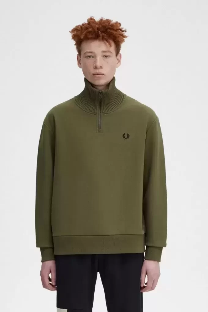 Knitted Trim Zip Neck Men’s Sweatshirts Knitted Trim Zip Neck Men’s Sweatshirts