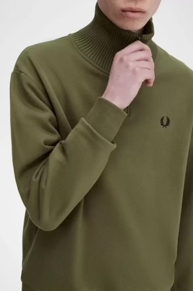 Knitted Trim Zip Neck Men’s Sweatshirts Knitted Trim Zip Neck Men’s Sweatshirts