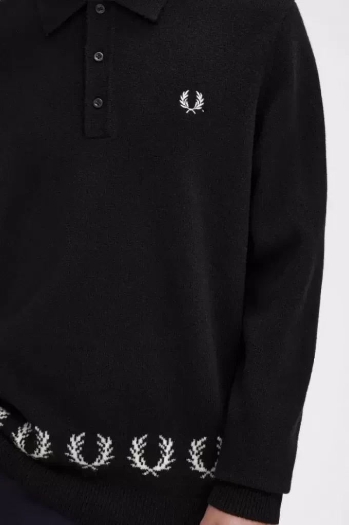 Laurel Wreath Trim Knitted Men’s Shirt