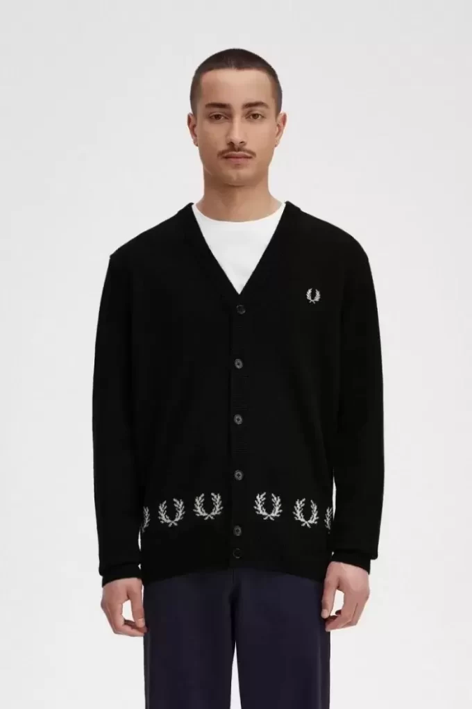 Laurel Wreath Trim Men’s Cardigan Laurel Wreath Trim Men’s Cardigan