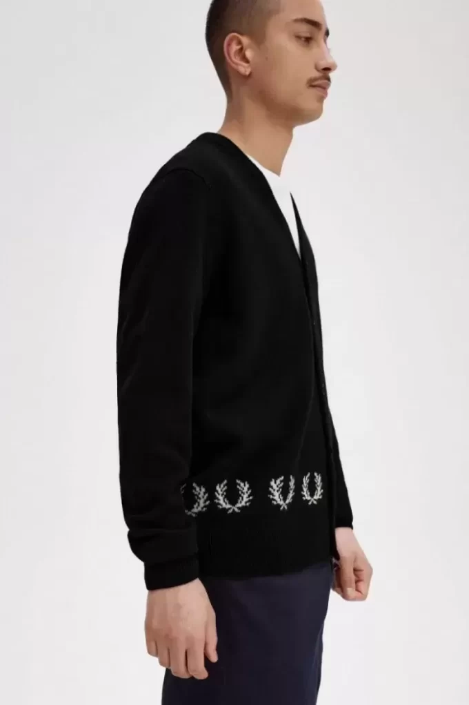 Laurel Wreath Trim Men’s Cardigan Laurel Wreath Trim Men’s Cardigan