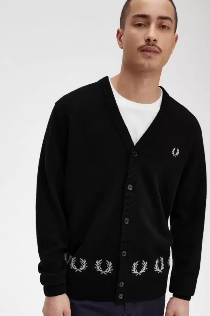 Laurel Wreath Trim Men’s Cardigan Laurel Wreath Trim Men’s Cardigan
