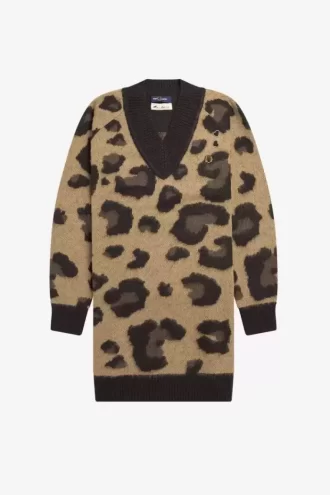 Leopard Knitted Women’s Dress
