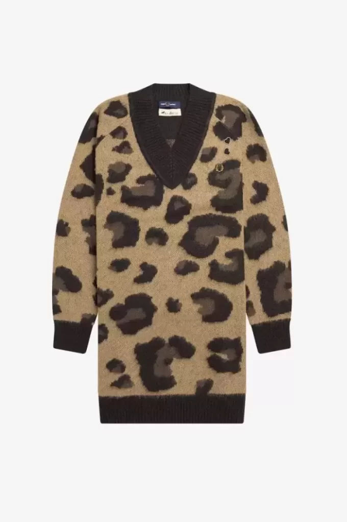 Leopard Knitted Women’s Dress