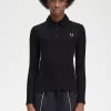 Long Sleeve Ribbed Women’s Polo Shirt
