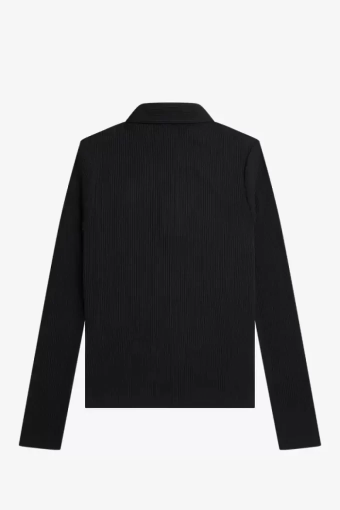 Long Sleeve Ribbed Women’s Polo Shirt