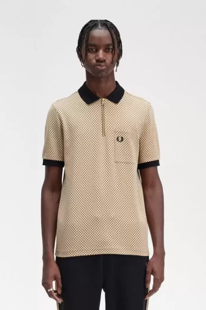Micro Chequerboard Men’s Polo Shirt Micro Chequerboard Men’s Polo Shirt