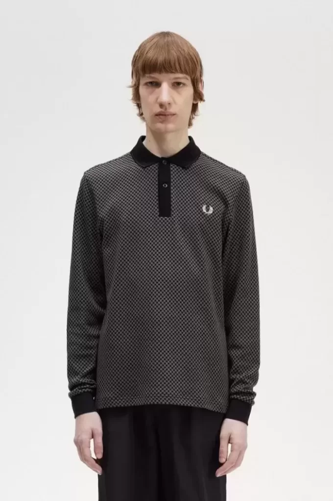Micro Chequerboard Men’s Polo Shirt Micro Chequerboard Men’s Polo Shirt