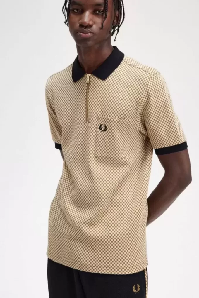 Micro Chequerboard Men’s Polo Shirt Micro Chequerboard Men’s Polo Shirt