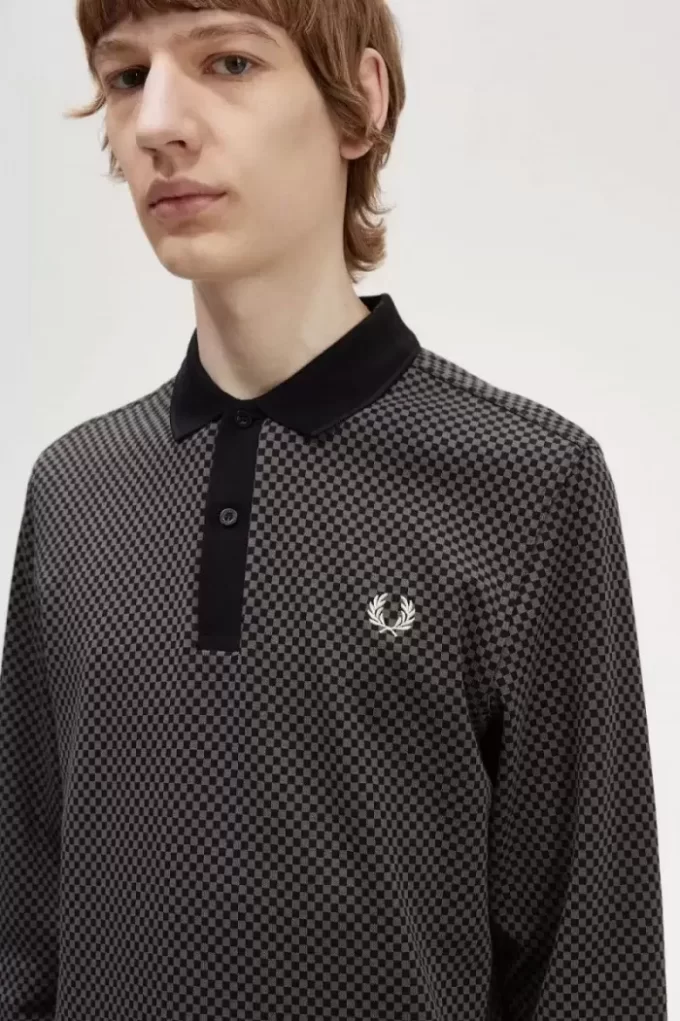 Micro Chequerboard Men’s Polo Shirt Micro Chequerboard Men’s Polo Shirt