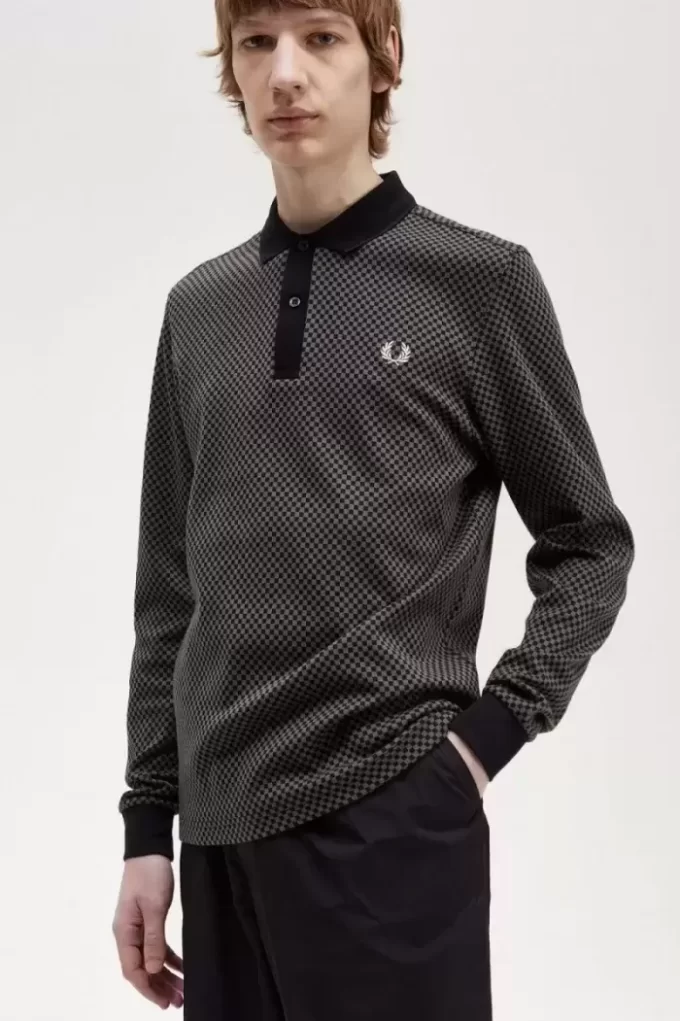 Micro Chequerboard Men’s Polo Shirt Micro Chequerboard Men’s Polo Shirt
