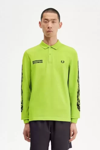 Noongoons Long Sleeve Graphic Men’s Polo Shirt