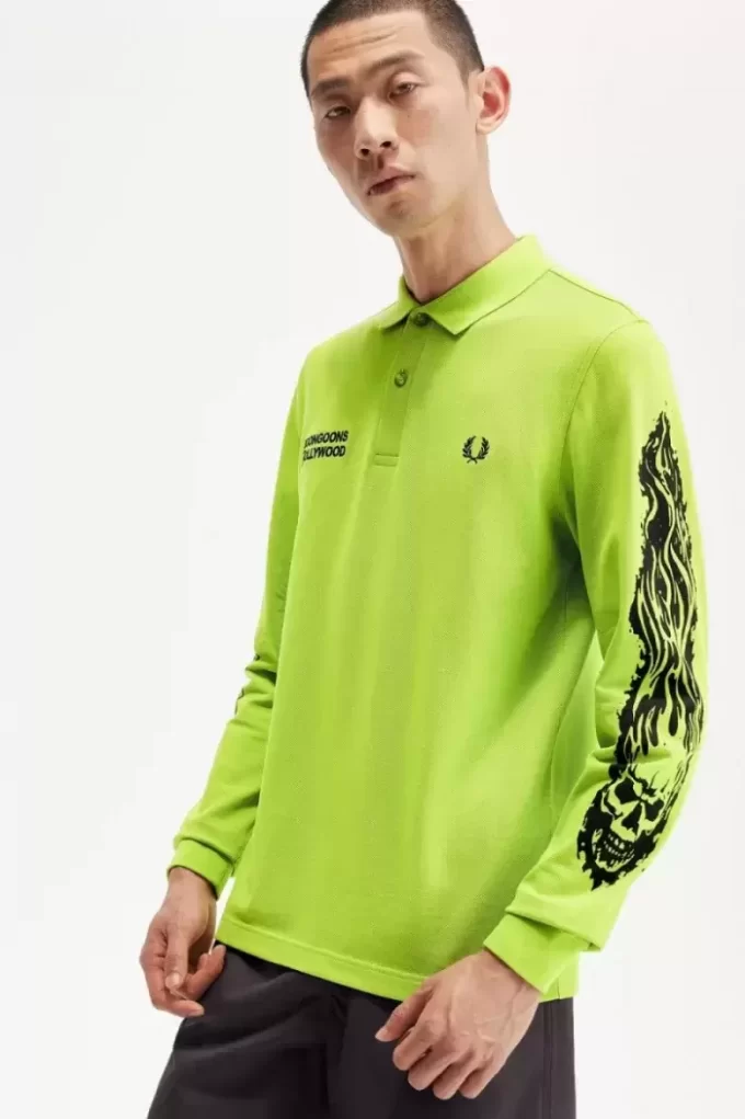Noongoons Long Sleeve Graphic Men’s Polo Shirt Noongoons Long Sleeve Graphic Men’s Polo Shirt