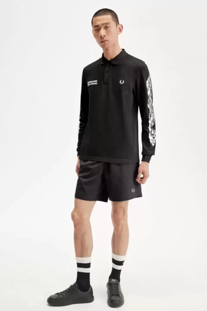Noongoons Long Sleeve Graphic Men’s Polo Shirt Noongoons Long Sleeve Graphic Men’s Polo Shirt