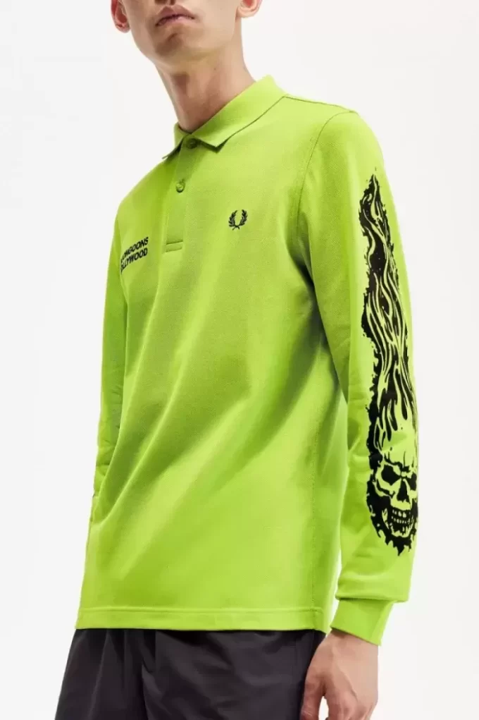 Noongoons Long Sleeve Graphic Men’s Polo Shirt Noongoons Long Sleeve Graphic Men’s Polo Shirt