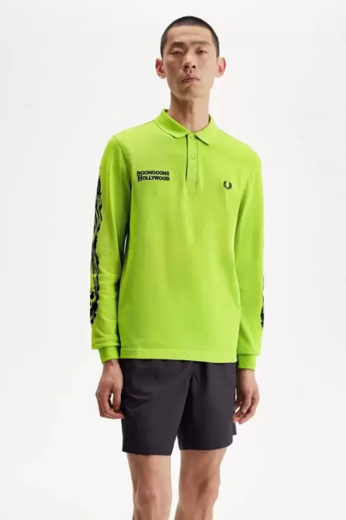 Noongoons Long Sleeve Graphic Men’s Polo Shirt Noongoons Long Sleeve Graphic Men’s Polo Shirt
